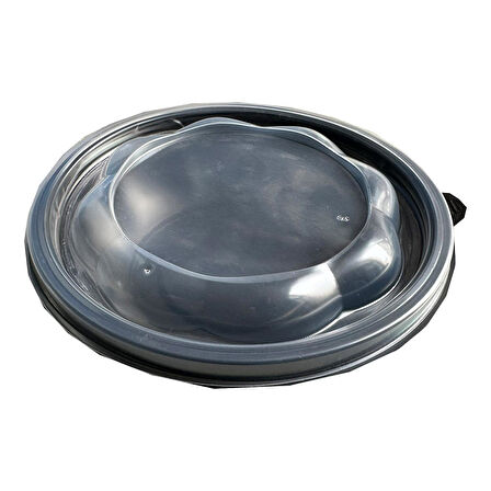 Şeffaf Kapaklı Sıcak Soğuk Isıya Dayanıklı Yemek Salata Kabı 500 Gr. - Yuvarlak - 18 Cm. - 50 Adet
