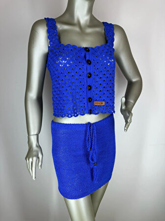 ivita ÇOK TARZ EL YAPIMI TIĞ ÖRGÜSÜ ETEKLİ PLAJ ELBİSESİ