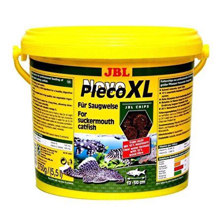 Jbl Novo Pleco XL Vatoz İçin Tablet Yem 5,5 Litre/2.750 Kg