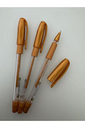 Jel Kalem Jely 1.0 MM Glıtter Simli Gold (3 Adet)