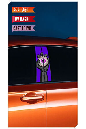 Araç Kapı Direk Kaplama Folyosu Desenli (Sağ Sol Takım) Uyumlu (2 Adet) - 22x50 Cm