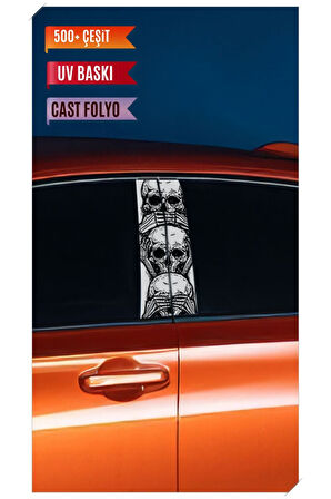 Araç Kapı Direk Kaplama Folyosu Görmedim Duymadım Bilmiyorum Desenli (Sağ Sol Takım) (2 Adet)