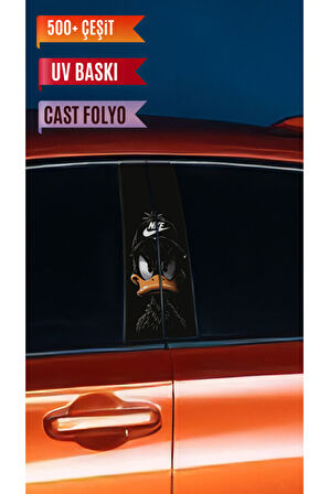 Araç Kapı Direk Kaplama Folyosu Ördek Desenli (Sağ Sol Takım) (2 Adet) - 22x50 Cm