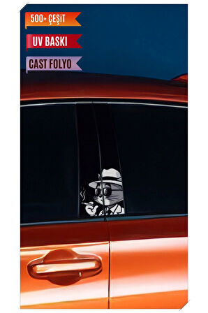 Araç Kapı Direk Kaplama Folyosu Tom&Jerry Desenli (Sağ Sol Takım) (2 Adet) - 22x50 Cm