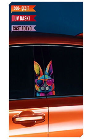 Araç Kapı Direk Kaplama Folyosu Taşvan Desenli (Sağ Sol Takım) (2 Adet) - 22x50 Cm