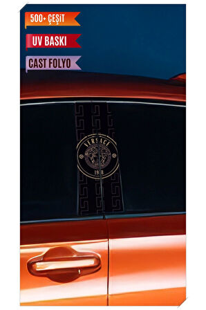 Araç Kapı Direk Kaplama Folyosu Desenli (Sağ Sol Takım) (2 Adet) - 22x50 Cm