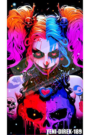 Araç Kapı Direk Kaplama Folyosu Joker Desenli (SAĞ SOL TAKIM) (2 ADET) - 22x50 Cm