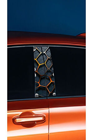 Araç Kapı Direk Kaplama Folyosu Desenli (SAĞ SOL TAKIM) (2 ADET) - 22x50 Cm