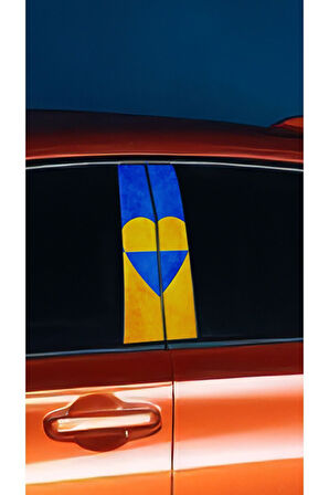 Araç Kapı Direk Kaplama Folyosu Desenli (SAĞ SOL TAKIM) (2 ADET) - 22x50 Cm