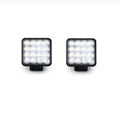 Point Off Road Sis Farı Çalışma Lambası 16 Led Kare Su Geçirmez 48w 2 Adet