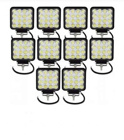 Point Off Road Sis Farı Çalışma Lambası 16 Led Kare Su Geçirmez 48w 10 Adet