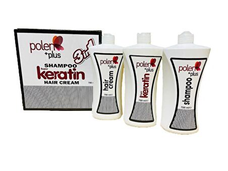 PolenPlus Brezilya Fönü 3'lü Set - Şampuan + Saç Kremi + Keratin