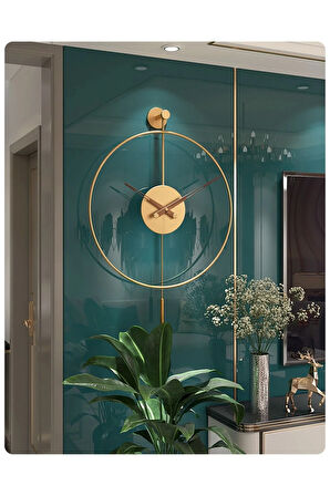 Timelles Gold Tiktok-xxl (60X80CM)-modern Dekoratif Metal Duvar Saati