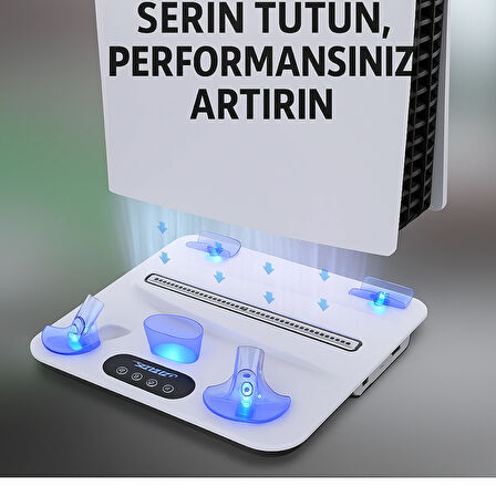 Ps5/ps5 Slim Uyumlu Multifonksiyonel Şarj Stand Soğutucu Fan