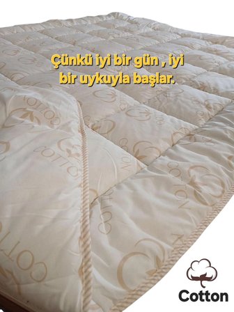 Günaydın Pamuk Yorgan , Pamuk Kumaş Yıkanabilir Doğal , 1.kalite , Lüx , Tek kişilik