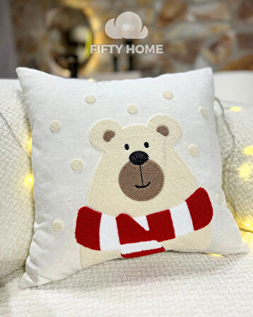 1 adet Punch kırlent kılıfı peluş çocuk yastığı - punch yastık kılıfı 43 x 43