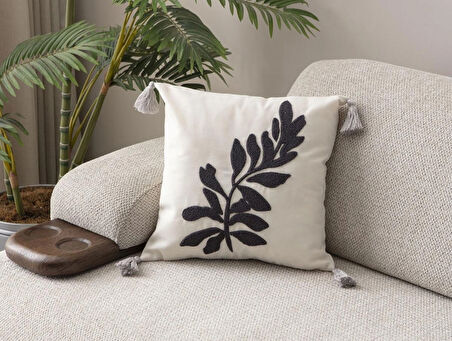 Bohem Nakışlı Punch Kırlent Kılıfı – 43x43 cm Dekoratif Yastık Kılıfı
