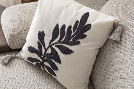 Bohem Nakışlı Punch Kırlent Kılıfı – 43x43 cm Dekoratif Yastık Kılıfı