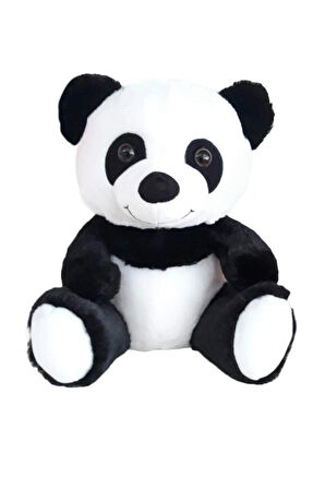 Siyah Beyaz Renk Sevimli Peluş Panda 45 Cm