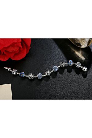Pandora Tarz, Tarz, Yeni Trend,3 Dilde Aşk Temalı Charm Bileklik, Ahşap Kutu Içerisinde Yeni Yıl, Hediye
