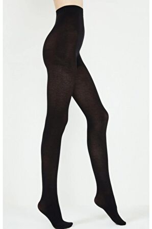 Kadın Siyah Ekstra Koton Kalın Külotlu Çorap