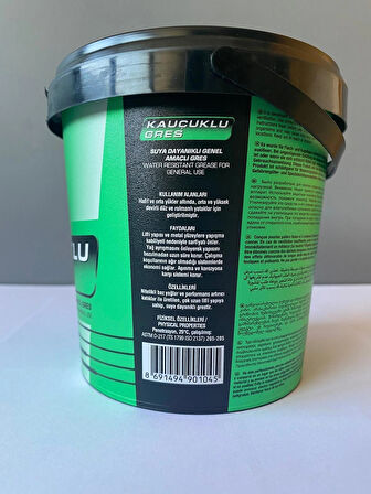 Petrol Ofisi Yeşil Renk Suya Dayanıklı Kauçuklu Gres Yağı 900GR (0.9KG) (07/2025 Üretim)