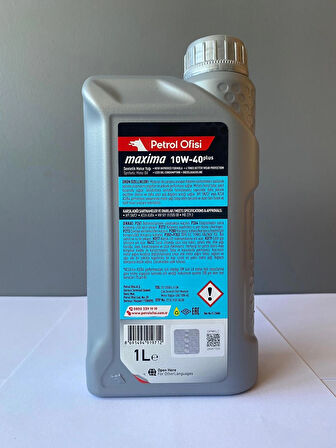 Petrol Ofisi Maxima 10W-40 1 Litre Yağ Yakma Önleyici Sentetik Motor Yağı (09/2025 Üretim)