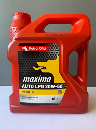 Petrol Ofisi 20W-50 LPG Uyumlu LPG'li Araçlara Özel Motor Yağı (01/2025 Üretim)