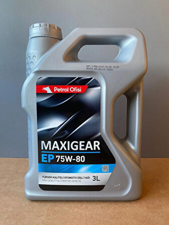 Petrol Ofisi EP 75W-80 Otomatik Vites API GL-4 3 Litre Şanzıman Yağı (10/2025 Üretim)