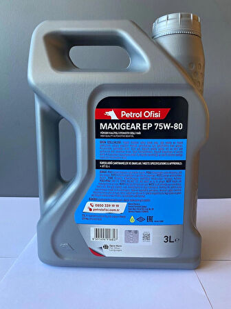 Petrol Ofisi EP 75W-80 3 Litre Otomatik Vites Şanzıman Yağı (08/2025 Üretim)