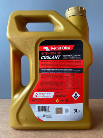 Petrol Ofisi Organik Kırmızı Antifriz 3 Litre (19/02/2026 Üretim)