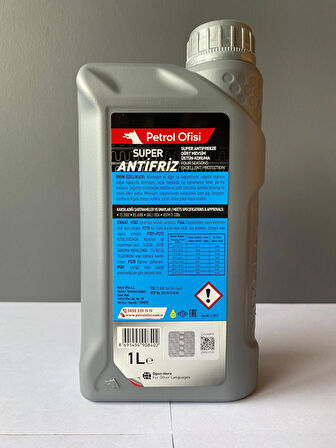 Petrol Ofisi Yeşil Renkli Süper Antifriz 1 Litre (09/2025 Üretim) (Mavi yerine geçer.)