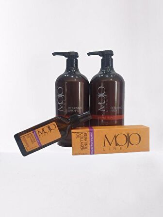 Mojo Lıne Onarıcı Şampuan Onarıcı Maske ve Keratin Yağı