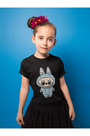 Labubu Baskılı Unisex Çizgi Film Çocuk Tişört (1-12 Yaş)