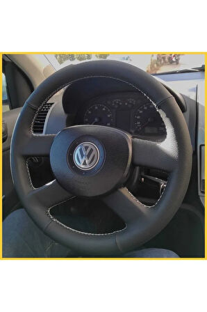 Volkswagen Polo Mk3 2004-2007 Uyumlu Araca Özel Deri Direksiyon Kılıfı