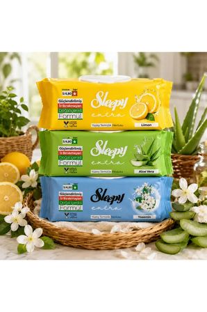 Ferah Ev 3'lü Yüzey Temizleme Mendili Limon Aloe Vera Yasemin