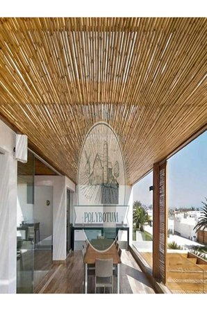 200x600 Dekoratif Doğal Bambu Kamış Hasır Bahçe Çiti- Gölgelik Hasır -balkon -tavan Dekorasyon