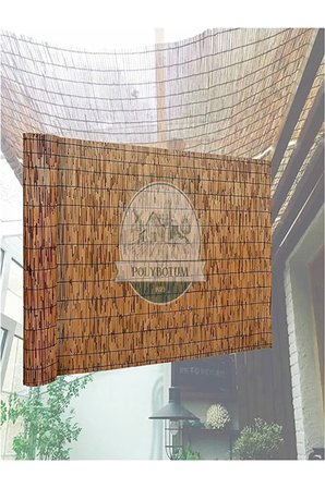 200x600 Dekoratif Doğal Bambu Kamış Hasır Bahçe Çiti- Gölgelik Hasır -balkon -tavan Dekorasyon