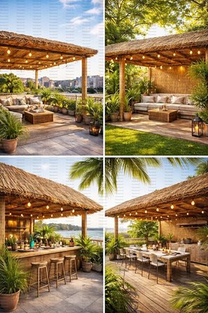 Doğal Kamış Bambu Çit 300x300 cm Bahçe Balkon Teras Gizlilik Perdesi Gölgelik Kamış Hasır Çit