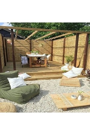 Kamış Çit Bambu Hasır Yükseklik 2,00 Metre En 5,00 Metre Doğal Kamış Gölgelik 2x5 Metre