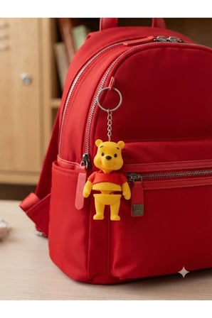 Winnie The Pooh Hareketli Ayıcık Figür Anahtarlık / Çanta Charm (7 Cm - Pla Plus)