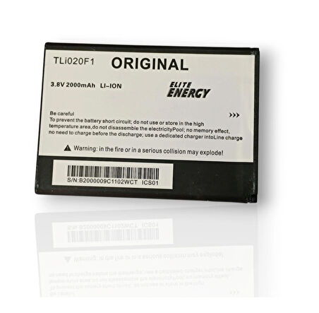 Alcatel One Touch Pop C7 Batarya Alcatel TLi020F1 Tli019B2 OT7040 OT7041 Uyumlu Batarya