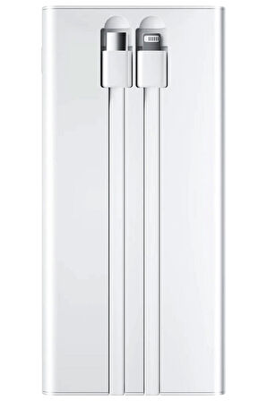 10.000 Mah Taşınabilir Hızlı Şarj Power Bank 3.Nesil LCD Ekran 3 Çıkışlı Dahili Android Type C & İOS