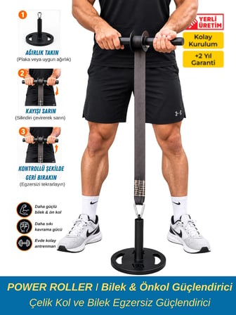 POWER ROLLER | Bilek ve Ön Kol Güçlendirici Ağırlıklı Egzersiz Aleti