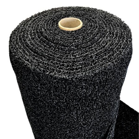Kıvırcık Kapı Önü Dış Mekan Paspas / Kalınlık : 14 mm. / En : 1.20 M. - Boy : 2 Metre / Siyah