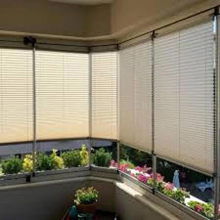 Cam balkon perdesi pilise perde katlanır stor perde GRİ