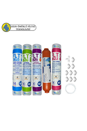 PWS Kapalı Kasa Su Arıtma Cihazları için Sertifikalı 5li mebransız 12 inç tatlandırıcılı+mineral set