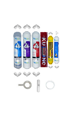 PWS Kapalı Kasa Su Arıtma Cihazlarına uygun STD 6li Orijinal LG Kuno mebran Mineral+tatlandırıcı set