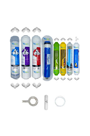 PWS Kapalı Kasa Su Arıtma uygun STD 8li Reverse Osmosis mebran Alkali+mineral+detox+tatlandırıcı
