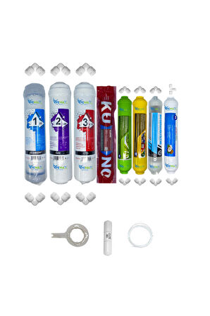 PWS Kapalı Kasa Su Arıtma  STD 8li Orijinal LG Kuno mebran Alkali+mineral+detox+tatlandırıcı set
